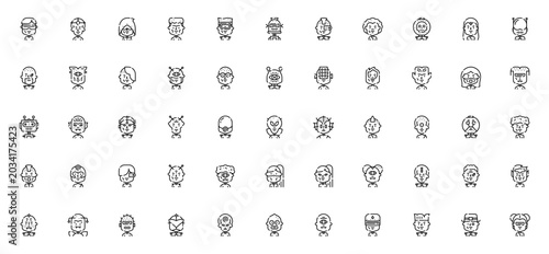 Foto Science fiction avatar icon set