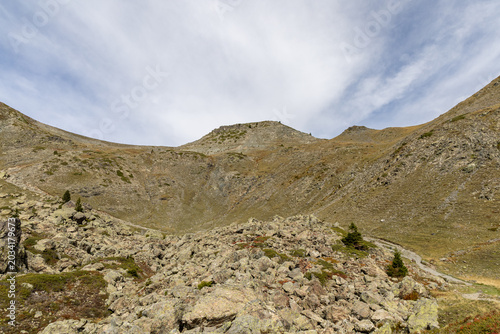 Mountain scenery in the Belledonne Massif, French Alps, Isère