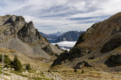 Mountain scenery in the Belledonne Massif, French Alps, Isère