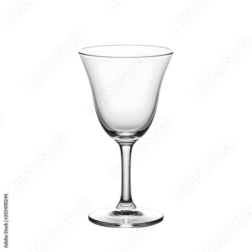 Elegant martini glass on white background isolated on transparent background