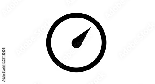 Minimalist graphic of a gauge showing information about time, speed or performance