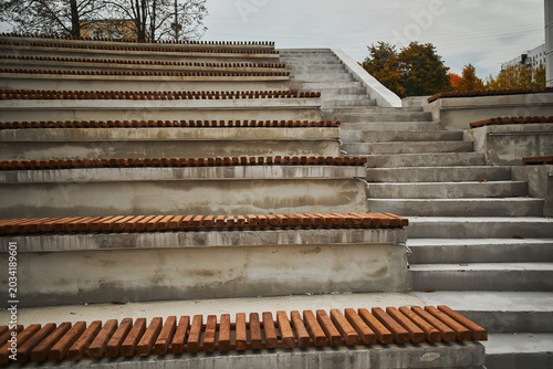 Photography Seats in amphitheater near Konkovsky ponds