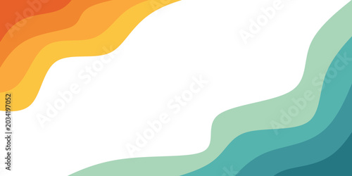 blue and orange wave background