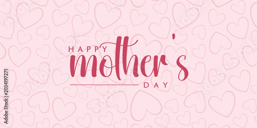 happy mothers day celebration pink background