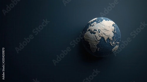 Smart globe interface visualizing realtime global economic utilization