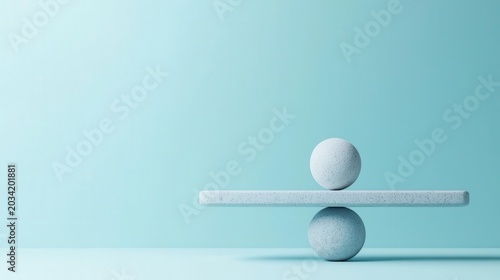 Minimalist design showing precise balance between demand and resource use