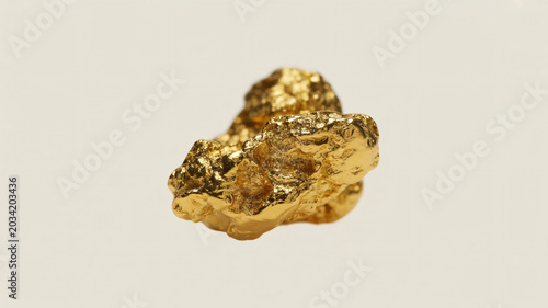 Gold nugget, precious metal, golden ore, shiny gold