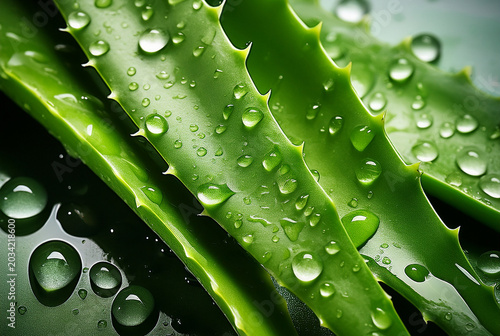 green leaf with water drops