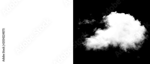 Photos Fluffy white cloud isolated on black background, realistic cumulus cloud texture
