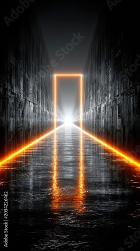 Neon Portal A Mysterious Gateway to Another Dimension.