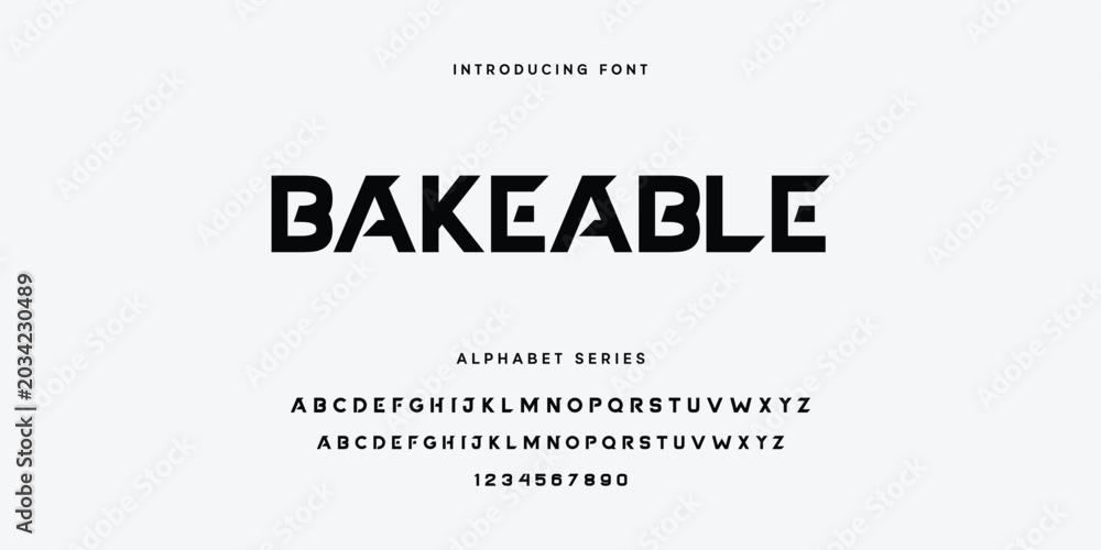 Fototapeta premium Bakeable Font Alphabet Series Vector