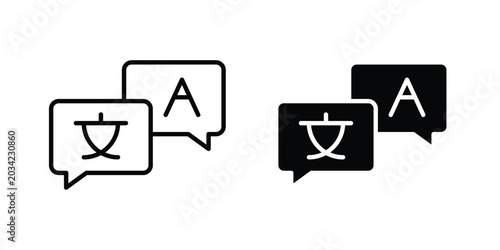 Fotografie Language icon design, design element set.