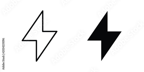 Cuadro en lienzo Lightning bolt icon design, design element set.