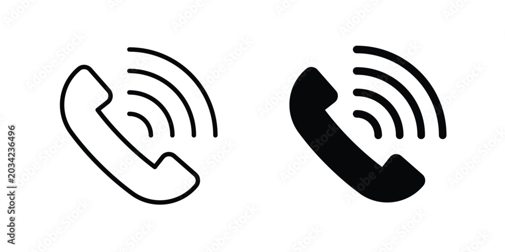 Fototapeta premium Phone call icon design, design element set.
