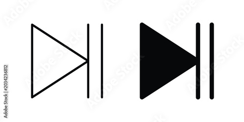 Bild auf Leinwand Play pause icon design, design element set.