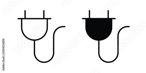 Fotografie Plug icon design, design element set.