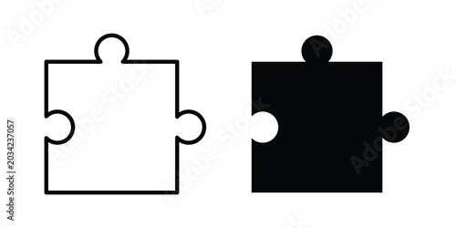 Obraz na plátně Puzzle piece icon design, design element set.