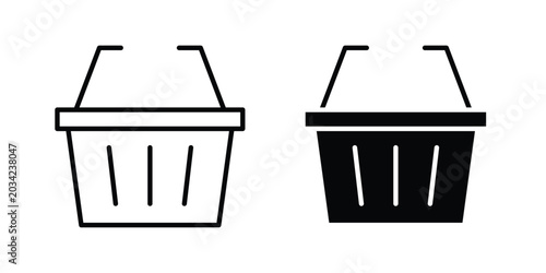 Foto Shopping basket icon design, design element set.