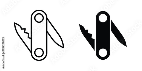 Quadro em tela Swiss Knife icon design, design element set.