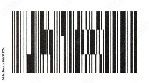 Abstract barcode pattern with unique number segmentation for retail logistics and data scanning concepts