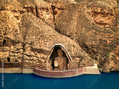 Bild auf Leinwand Tiantishan Grottoes in Wuwei, Gansu Province, China