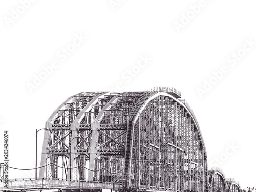 Cuadro en lienzo Steel girder bridge