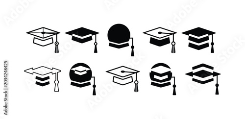 Photos Black and white of various hats, including hats, bowler hats, and berets
