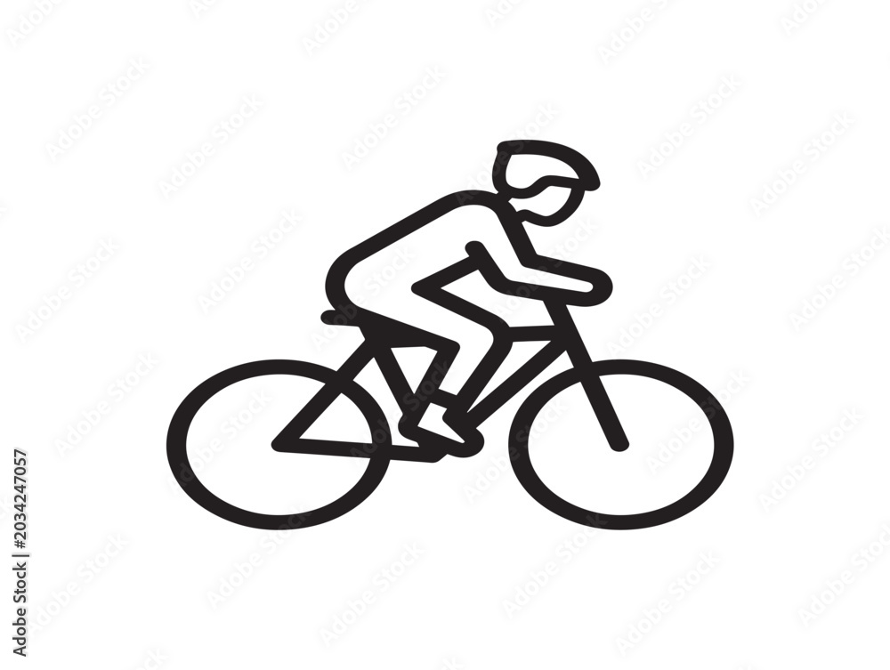 Fototapeta premium cycling icon vector illustration flat design