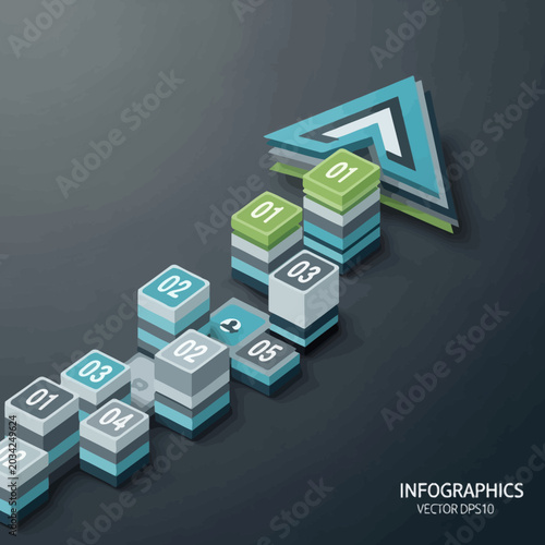 Successful Business Growth and Financial Prosperity Vector Illustration