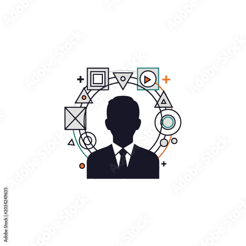 Financial Growth Concept with Success Chart Vector Illustration