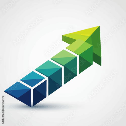 Business Growth and Financial Success Concept Vector Illustration