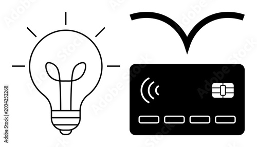 Cuadro en lienzo Financial technology, digital payments, innovation, creativity, NFC, online shopping