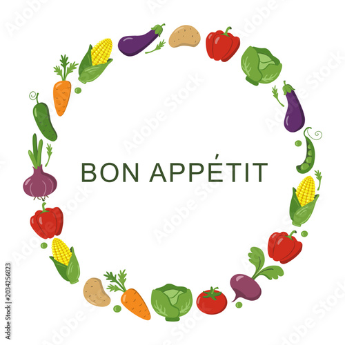 Bild auf Leinwand Bon appetit vector illustration