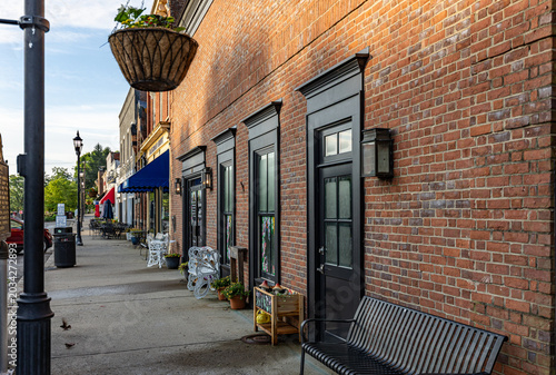 Charming Small-Town Streetscape in Midway, Kentucky