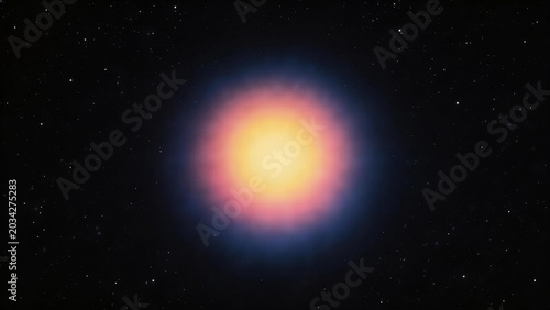 Celestial star with glowing aura