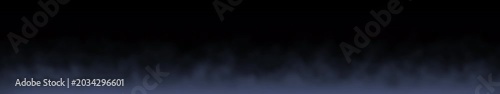 Dense Blue Fog Rising Slowly in Ultrawide Widescreen Format with Atmospheric Smoke Motion on Black Background, Glowing Mist Flow, Cinematic Vapor Texture, Dramatic Haze Effect, Seamless 4K 