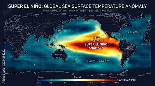 Super El Niño Super El Nino Global Sea Surface Temperature Anomaly Data Visualization