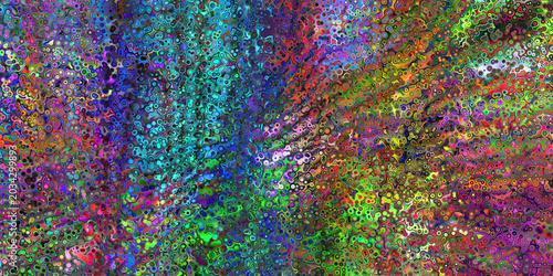 Bild auf Leinwand bold and dark multicolored paint spatter design