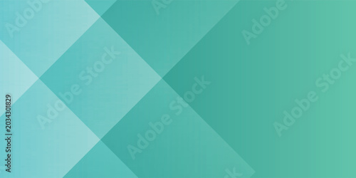 Fotografía Abstract geometric background with teal and turquoise green gradient diamond sha