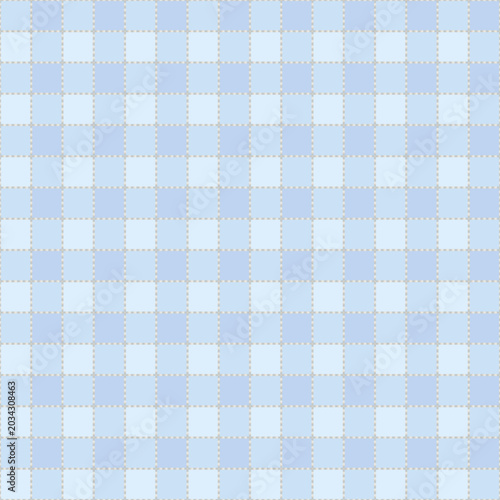 Light blue plaid fabric seamless pattern. Summer Vector illustration of an abstract background, backdrop, and wallpaper. 