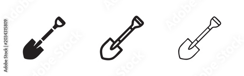 Konstfotografi Shovel icon set