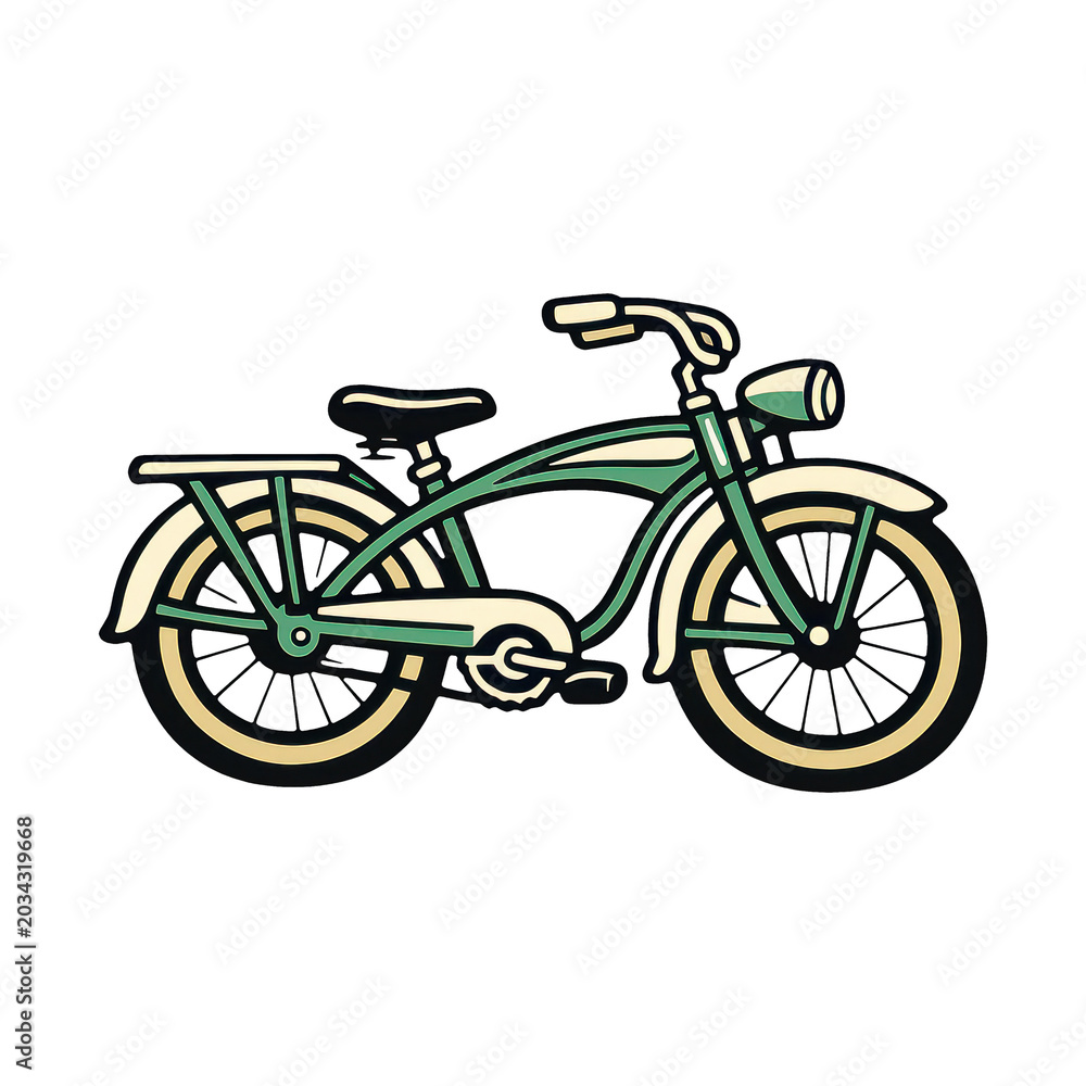 Fototapeta premium PNG Vintage bicycle illustration design.