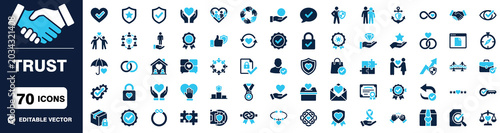 Foto Trust and Honesty   Solid Icons Editable Vector Set
