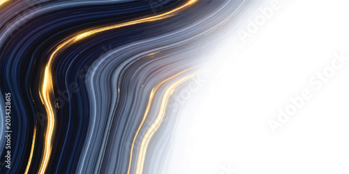 Slika na platnu An abstract blue wave background features soft flowing curves and a smooth digit