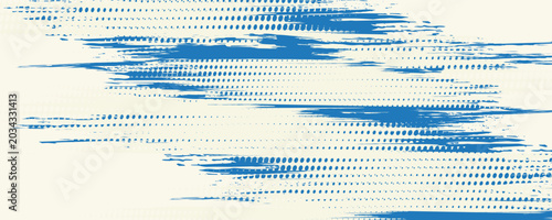Canvastavla Dynamic diagonal blue brush stroke banner background