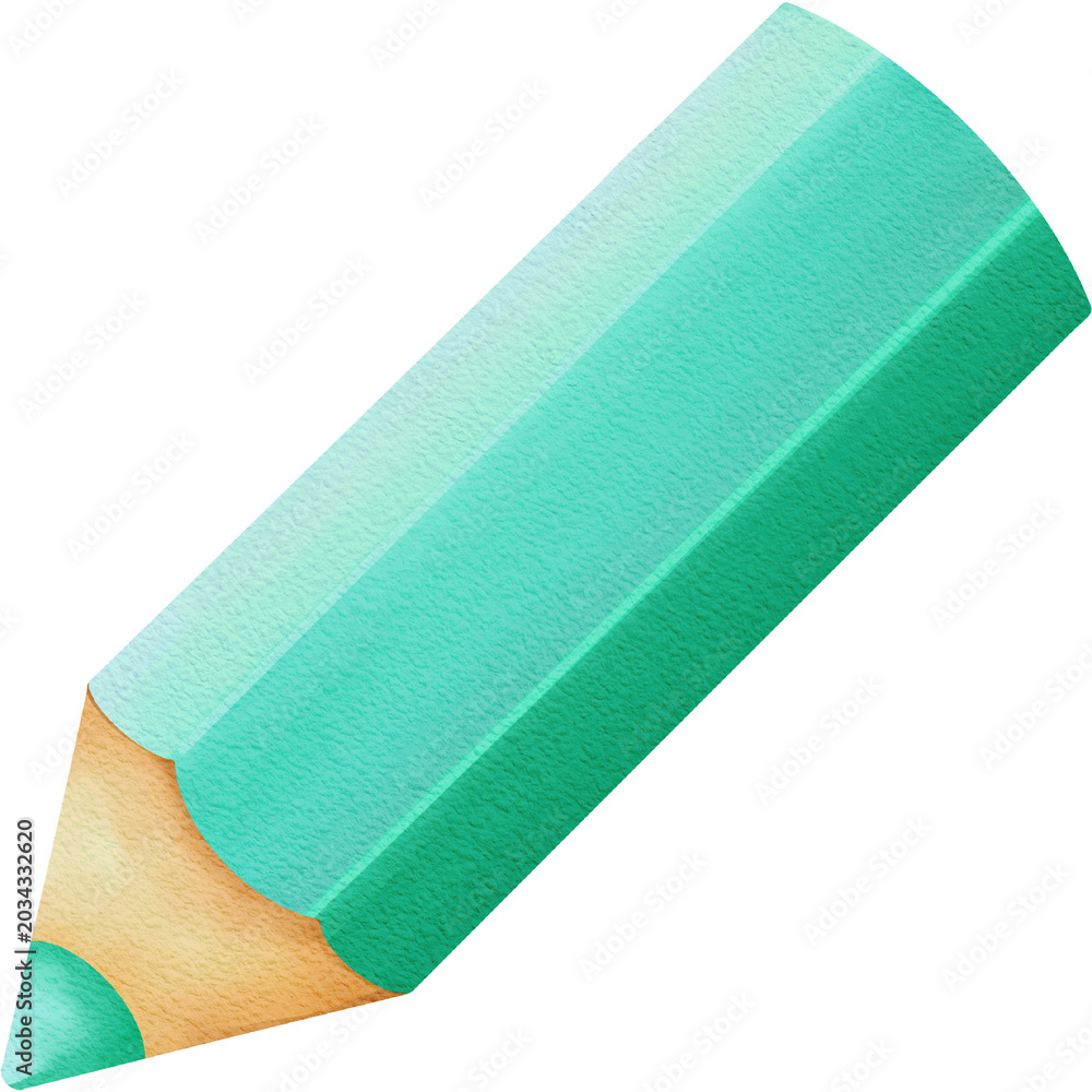 Obraz premium Turquoise Colored Pencil Illustration