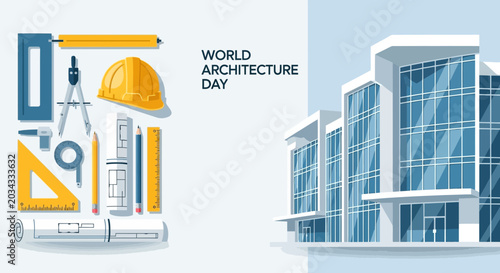 Canvastavla Architectural design tools and a modern glass office building for World Architecture Day