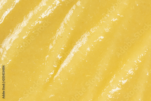Bild auf Leinwand Close-up of creamy mashed apple sauce texture.