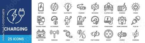 Foto Charging icon set
