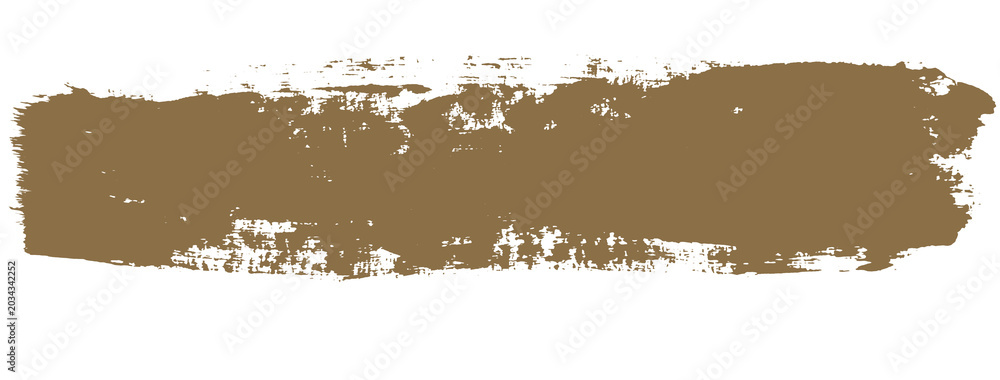 Εκτύπωση καμβά Warm umber brush stroke isolated on transparent background png for creative labe